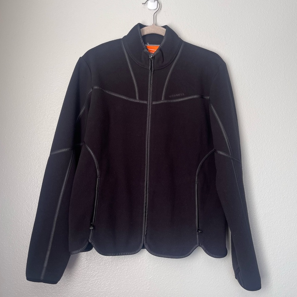 Merrell Women's Aeroblock Full Zip Fleece Jacket Black Large Outdoors Casual